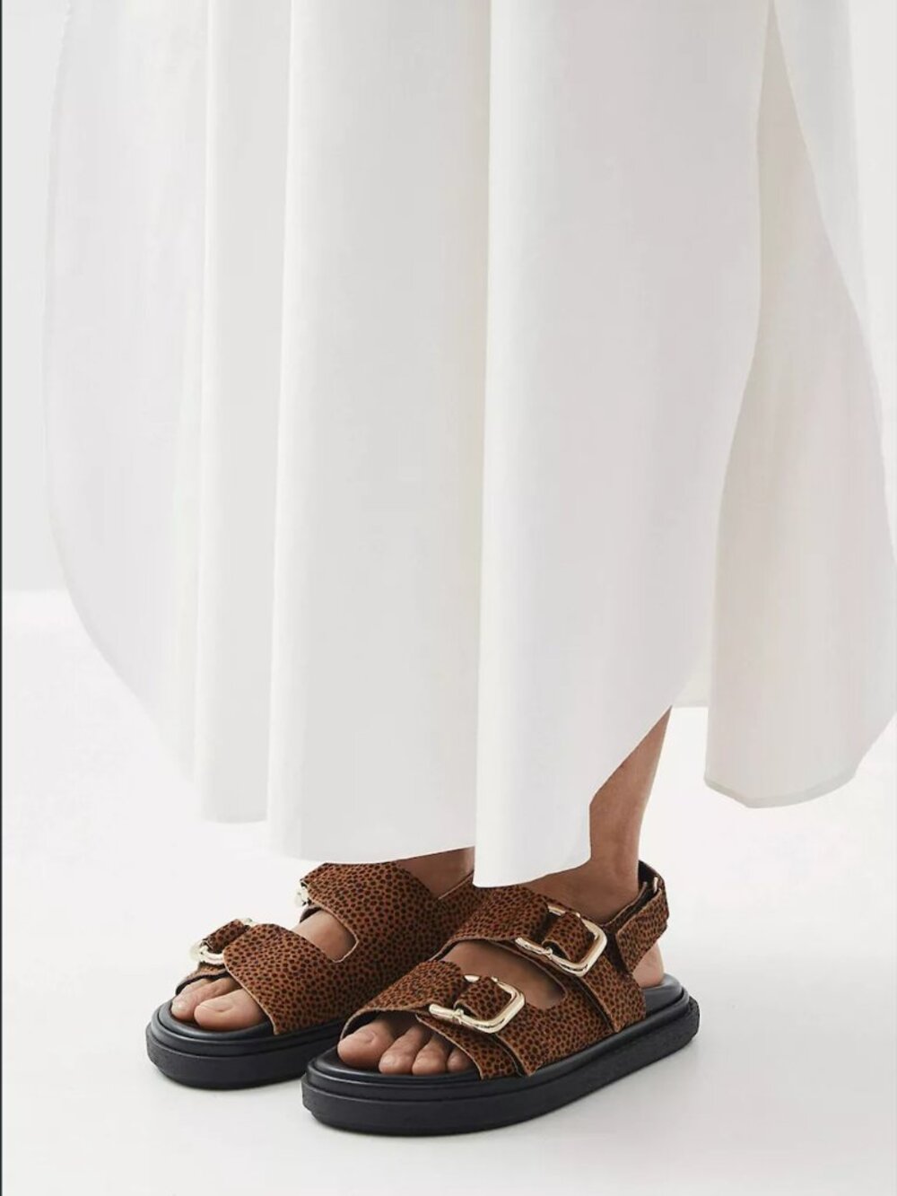 ALOHAS Harper Leather Slingback Buckled Sandal